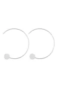 1.5 INCH WIRED 'C' HOOP WITH DISC EARRINGS
