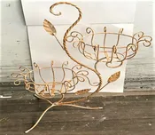 DOUBLE BASKET WITH LEAVES PLANTER