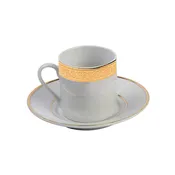 Majestic Gold Demitasse (espresso) Cup with Saucer- 3.5 oz