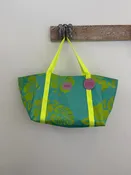 Las Olitas Canvas Reversible Everything Bag- Oil Cloth Lining