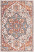 GLN Rugs Gordion - Machine Washable Area Rug - Cream/Terra Home Rug