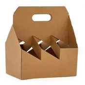 6-Bottle Corrugated Wine Carrier (25/Pack)