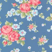 A Cat Named Stitch Blooming Florals Blue - 55340 13