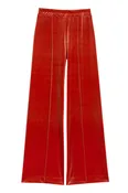 Amber Topstitch Velvet Pant