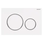 Actuator Plate Sigma20 Dual Flush Matte White/Polished White Plastic for Sigma Concealed Tanks 2x6 and 2x4 Installations