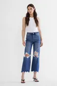 90s Vintage Crop Flare Jeans By Mica - PREORDER