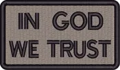 3″ x 1.75″ In God We Trust – Foliage with Velcro® backing
