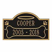 All Dogs Go To Heaven with Black and Gold Finish