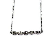 14K White or Yellow Gold 5 Marquise Setting Necklace