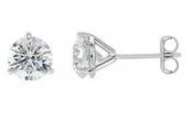 14K White Gold Diamond Stud Earrings