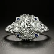 Art Deco 1.23 Carat Diamond Engagement Ring - GIA J VS2
