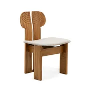 Afra & Tobia Scarpa Artona Africa Leather and Wood Dining Chair