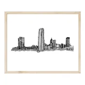 Art Print|8x10|Oklahoma City Skyline (Watercolor)