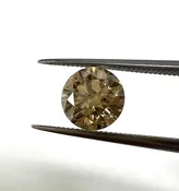 Brilliant Cut  Cognac Champagne  Round 1.25ct
