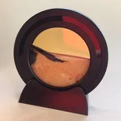 Sand Pictures Desk/ Office Sand O's Black Acrylic Circle 4"