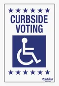 24" x 36" Curbside Voting With Symbol Sign