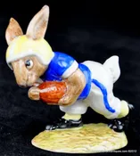 Royal Doulton "Touchdown Bunnykins" Bunny Rabbit w/Football &amp; Helmet Figurine