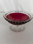 Candy Dish, Cranberry Swirl, Westmoreland