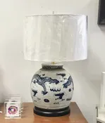 Blue &amp; White Dragon Lamp — West End Collective