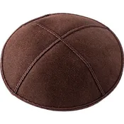 A19 - CHOCOLATE BROWN SUEDE KIPPAH