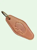 Bison Motel-Style Leather Keychain