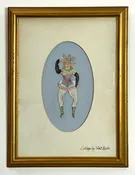 Circus Girl Framed Collage by Walt Kuhn 1930s