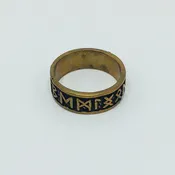 Bronze Ring with Runes Size 10