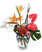 EXOTIC FLORAL VASE
