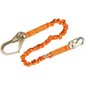 4.5'–6' Single Leg Stretch Lanyard – 1 Rebar Hook + 1 Snap Hook