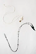Borrowed Light #27, Handwoven Necklace with Venetian Micro Beads - F