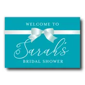 Blue Box Welcome Sign