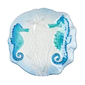 10 in. Seahorse Glass Plate