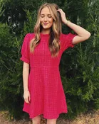 CANDY TWEED DRESS DRESS - PINK