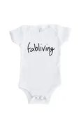FP infant fabliving short sleeve one-piece (white/black)