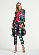 Plaid Trench Coat