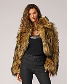 Cutaway Fox Faux Fur Jacket