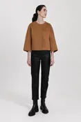 ADELAIDE SNAP JACKET IN DOUBLE FACE WOOL