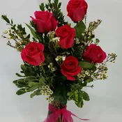 Pink Roses By Six