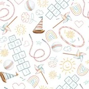 Boho Buddies - 1717-01 - Tossed Toys and Games - Henry Glass Fabrics