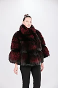 CRANBERRY RED FOX JACKET — The Fur Source of NY