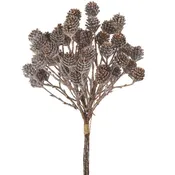 12" Glittered Pine Cone Bundle Brown