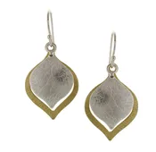 2 Tone Teardrop Earrings