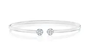 14KWG 0.22CT DIAMOND CIRCLE OPEN BANGLE