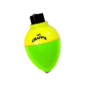 BETTS MR CRAPPIE RATTLIN PEAR FLOAT YELLOW/GREEN 1 INCH