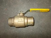 1 1/2" Sweat Bronze Ball Valve w/SS