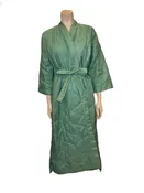 1960s Light Turquoise Quilted Robe