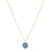 16" Necklace Gold - Reflection Small Gold Charm September
