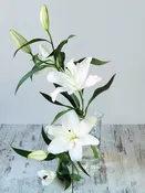 3 Stems of White Lilies