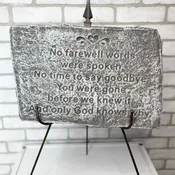No Farewell Words Were Spoken....Memorial Statuary