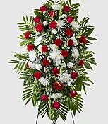 Red & White Standing Spray
